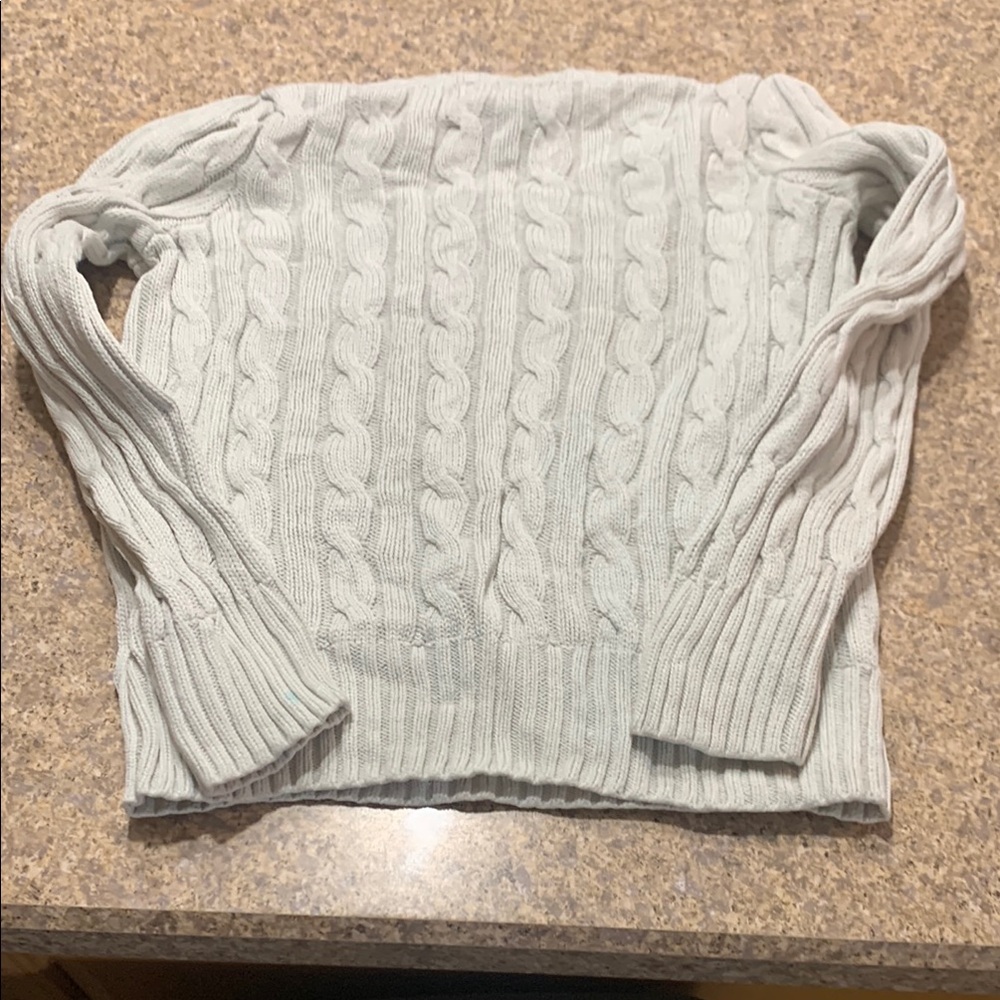 Ralph Lauren Cream and Gray Cable Knit Sweater - Picture 4 of 4